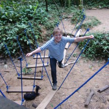 Marion on the hanging bridge